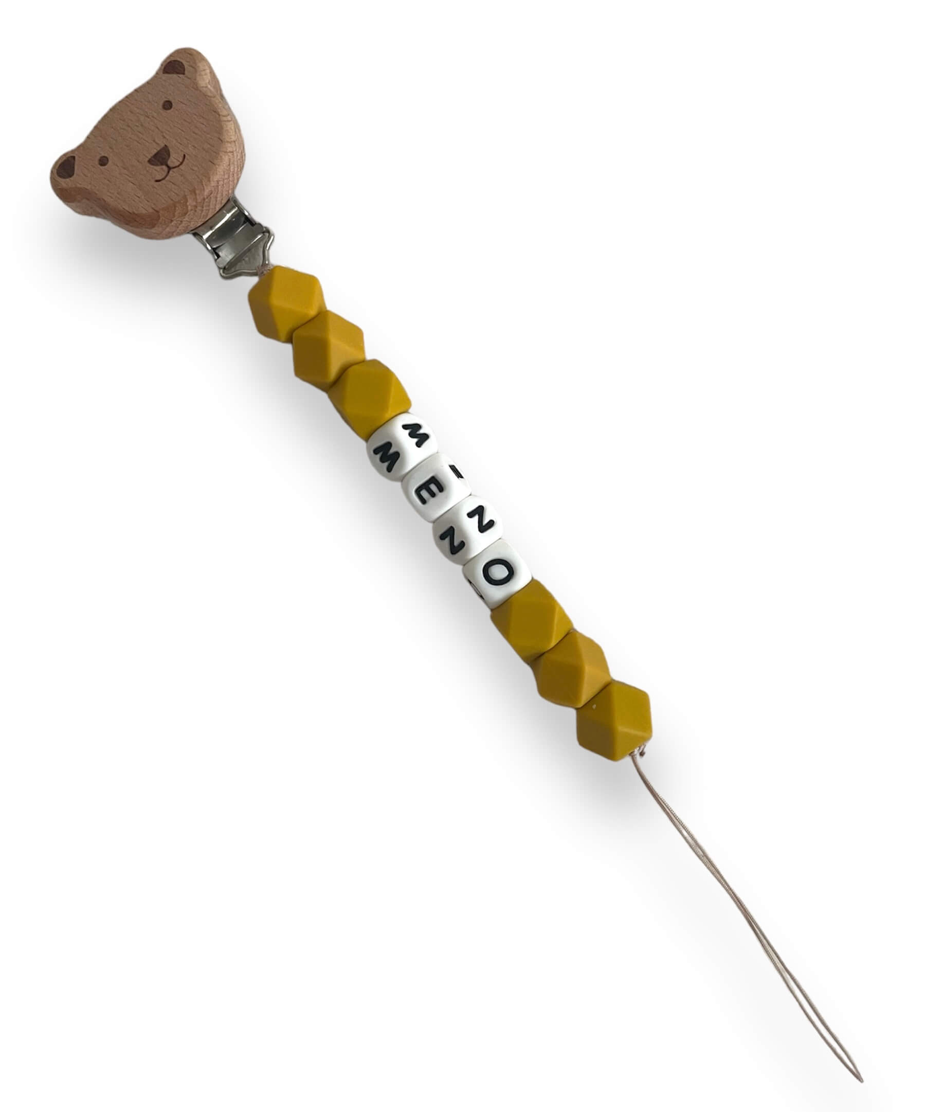 Držiak na cumlík - horčicový